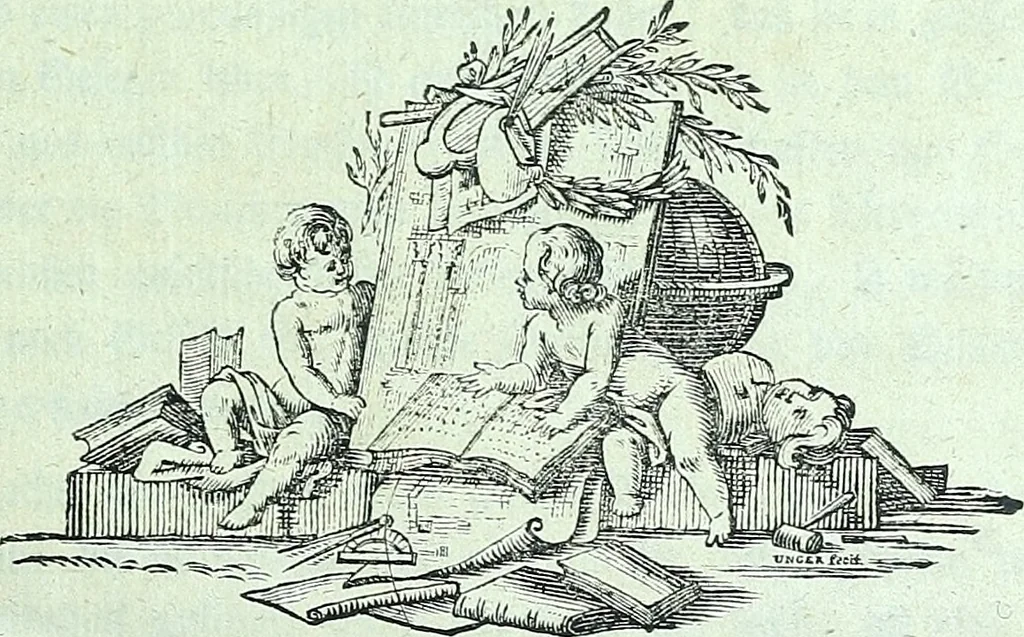 An illustration from Allgemeine Theorie der schönen Künste : in einzeln, nach alphabetischer Ordnung der Kunstwörter auf einander folgenden Artikeln abgehandelt, 1771, leaf 6