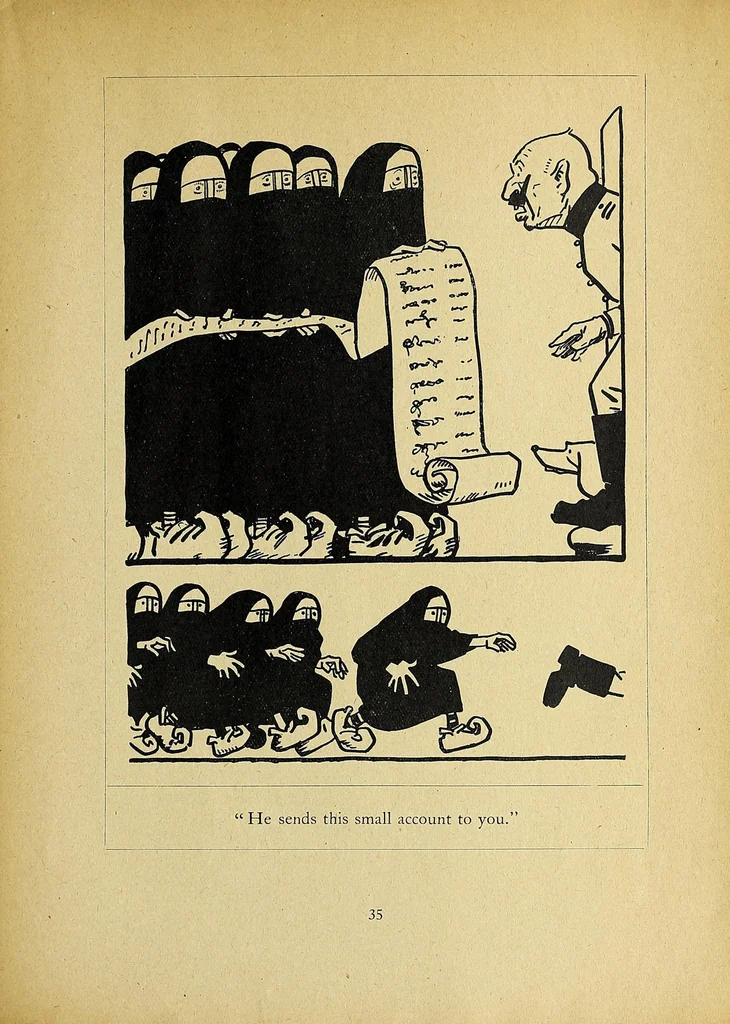 An illustration from All the rumours, 1916, leaf 37