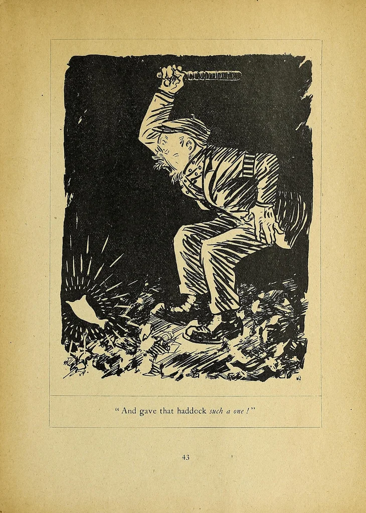 An illustration from All the rumours, 1916, leaf 45