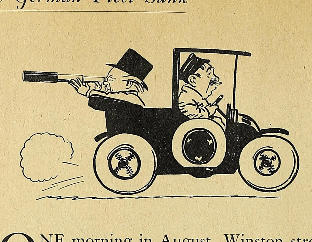An illustration from All the rumours, 1916, leaf 8