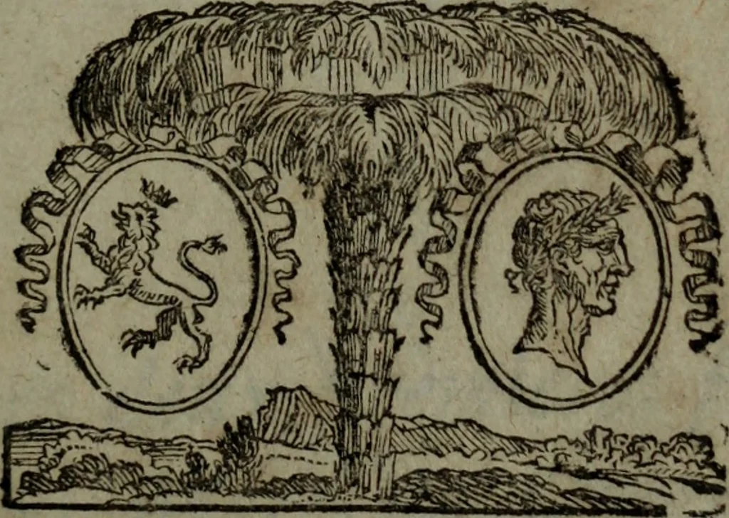 An illustration from Almahide, ou, L'esclave reine : dédiée à Mademoiselle, 1663, leaf 8