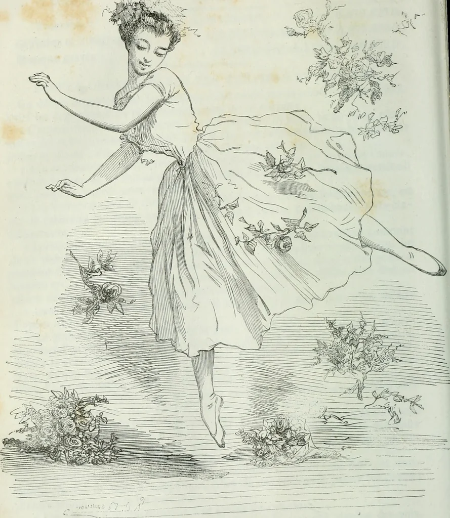 An illustration from Almanach de la littérature du théatre et des beaux-arts, 1853, leaf 123