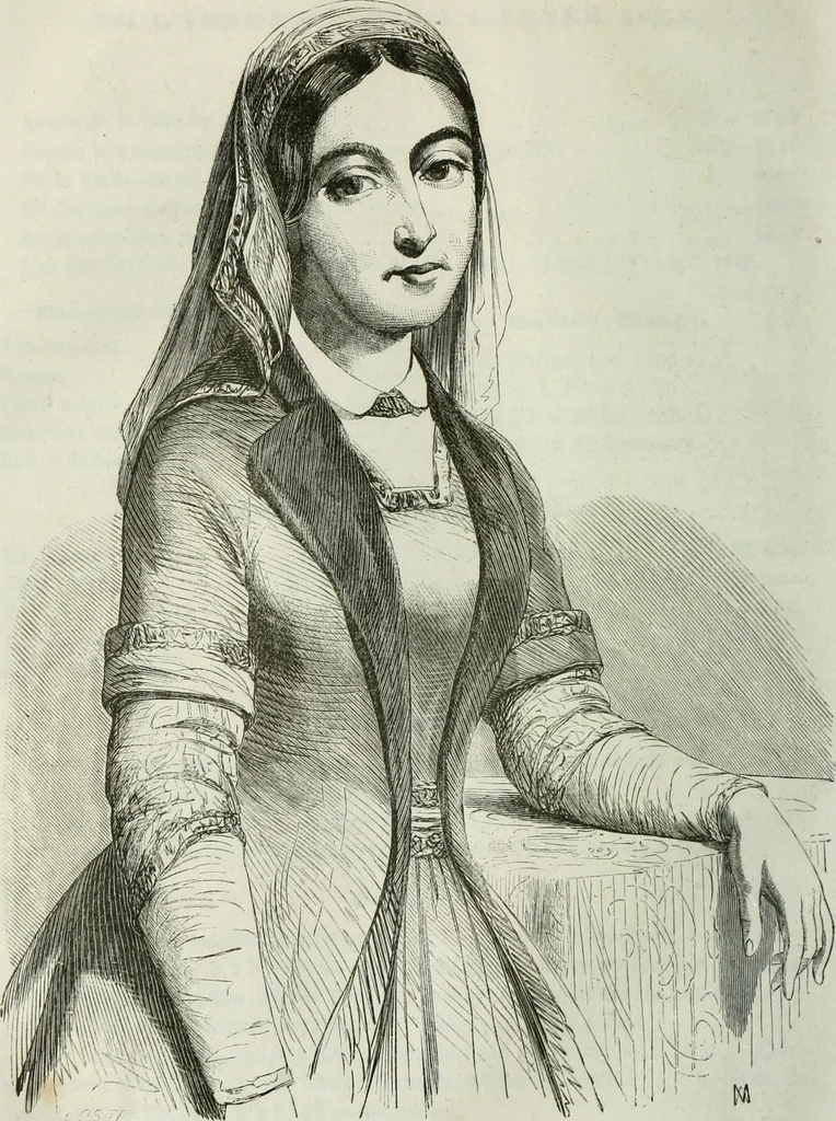 An illustration from Almanach de la littérature du théatre et des beaux-arts, 1853, leaf 255