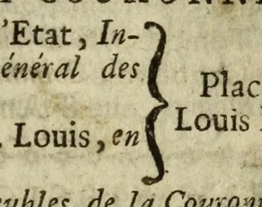 An illustration from Almanach royal, 1700, leaf 159