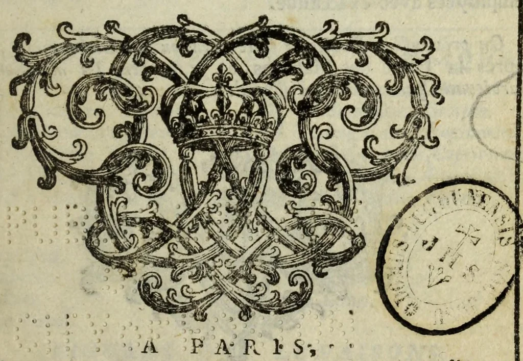 An illustration from Almanach royal, 1700, leaf 7