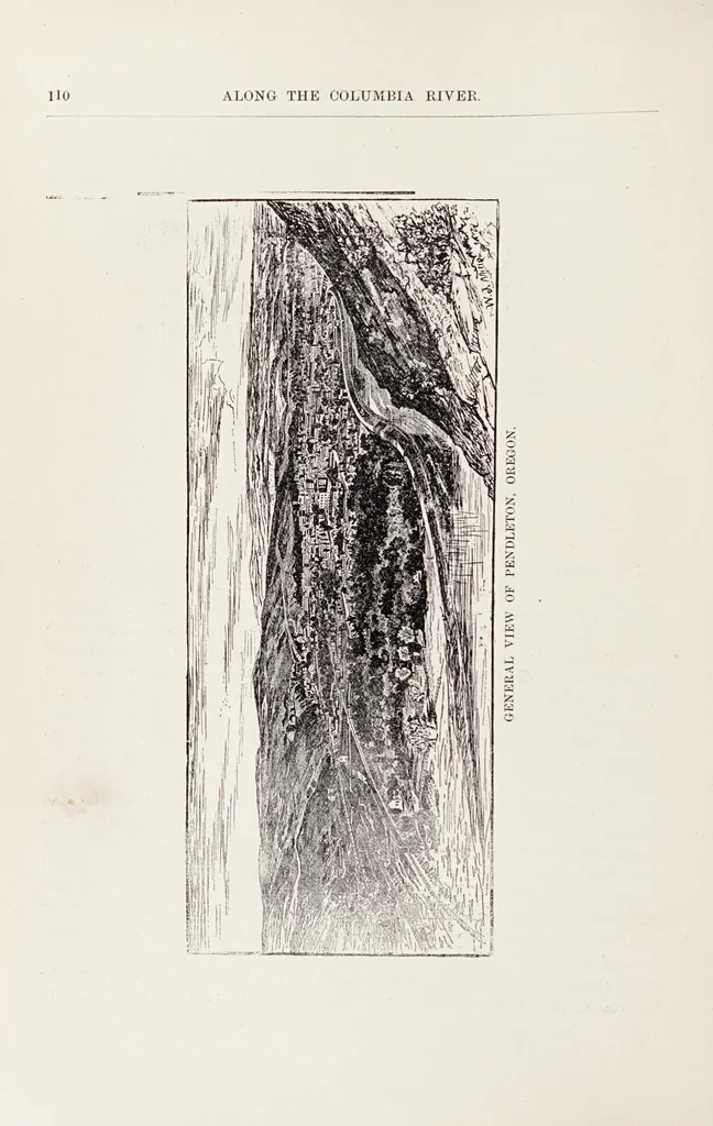 An illustration from Along the Columbia River, 1890, leaf 110