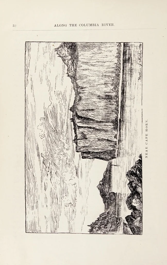An illustration from Along the Columbia River, 1890, leaf 32