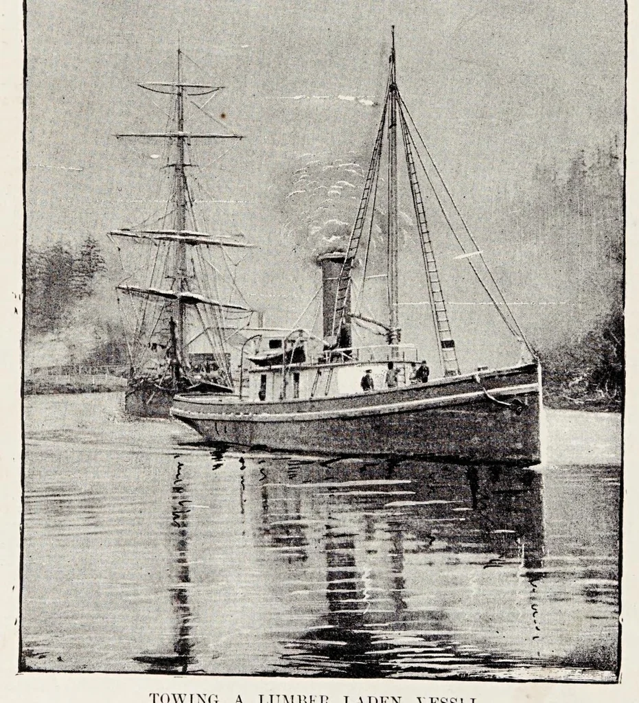 An illustration from Along the Columbia River, 1890, leaf 54