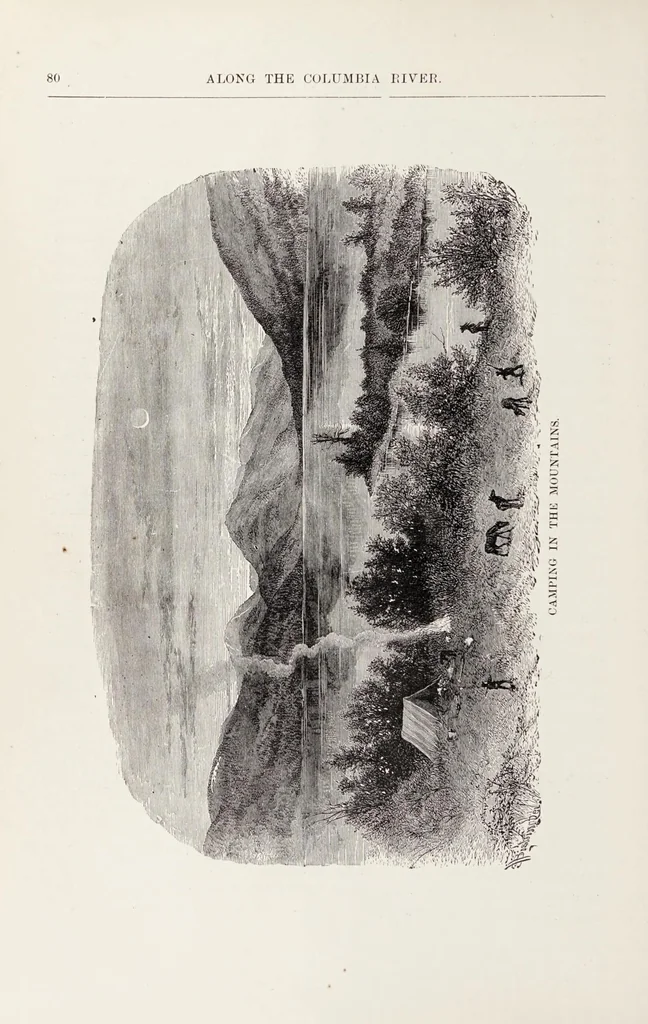 An illustration from Along the Columbia River, 1890, leaf 80