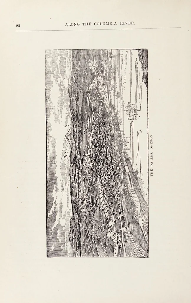 An illustration from Along the Columbia River, 1890, leaf 92