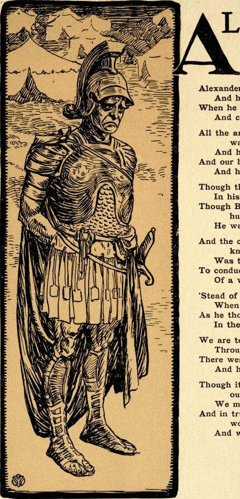 An illustration from An alphabet of history, 1905, leaf 8