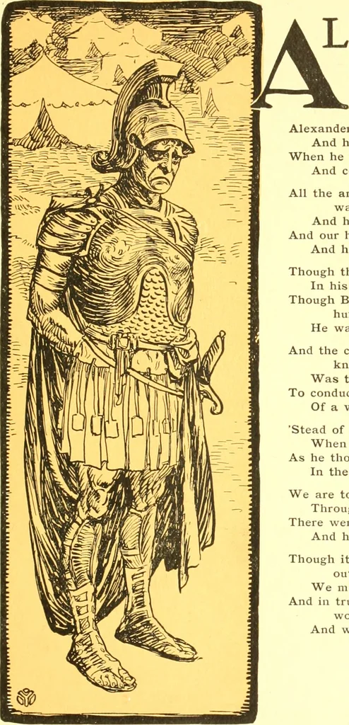 An illustration from An alphabet of history, 1905, leaf 8