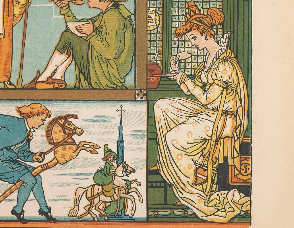 An illustration from The alphabet of old friends, 1874, leaf 13