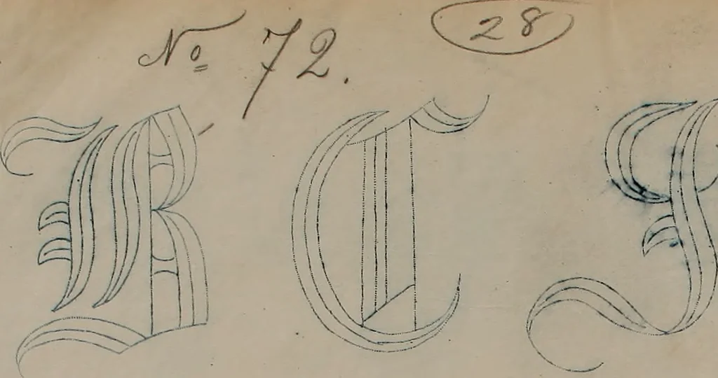 An illustration from Alphabets, 1860, leaf 117
