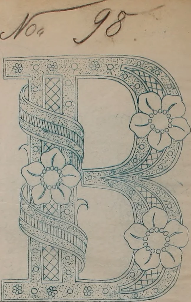 An illustration from Alphabets, 1860, leaf 182