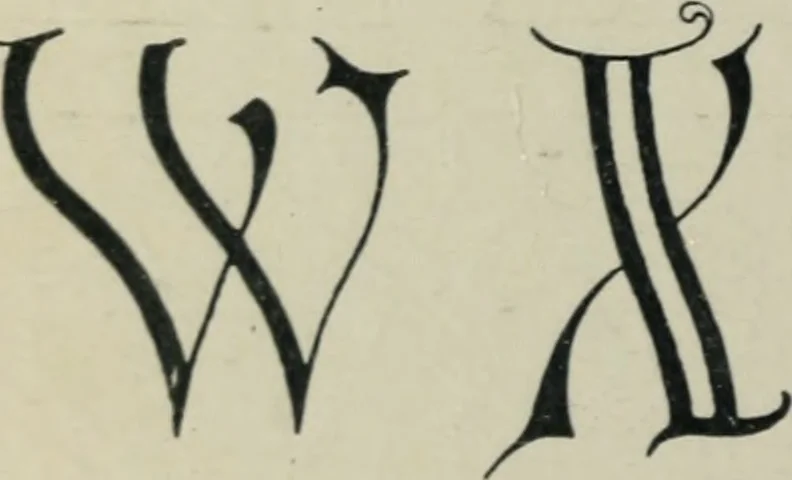 An illustration from Alphabets old and new, for the use of craftsmen : with an introductory essay on Art in the alphabet, 1898, leaf 101