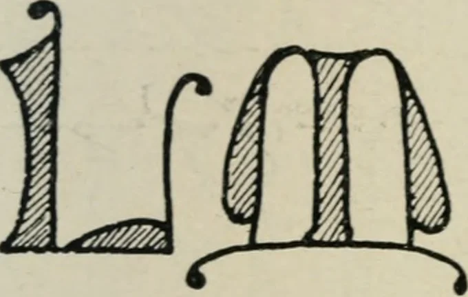 An illustration from Alphabets old and new, for the use of craftsmen : with an introductory essay on Art in the alphabet, 1898, leaf 103