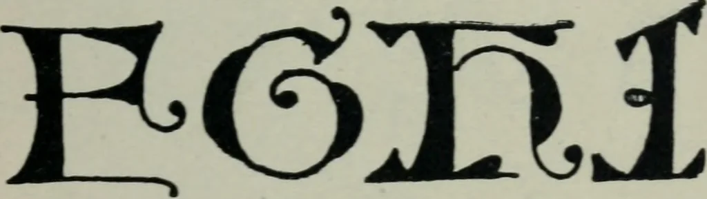 An illustration from Alphabets old and new, for the use of craftsmen : with an introductory essay on Art in the alphabet, 1898, leaf 104