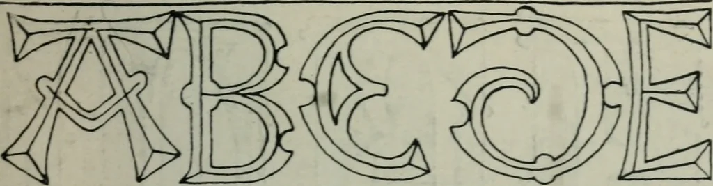 An illustration from Alphabets old and new, for the use of craftsmen : with an introductory essay on Art in the alphabet, 1898, leaf 110
