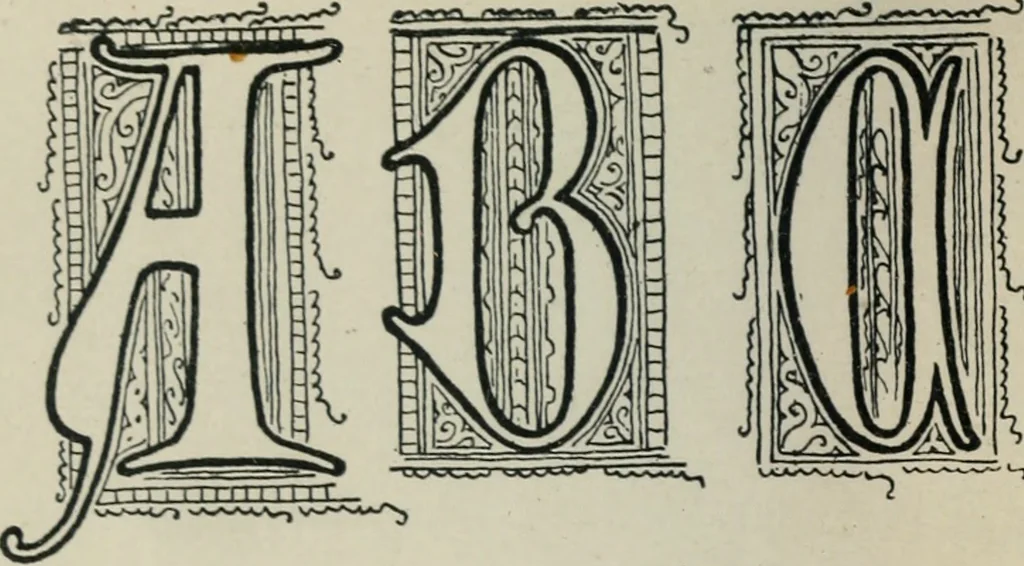 An illustration from Alphabets old and new, for the use of craftsmen : with an introductory essay on Art in the alphabet, 1898, leaf 111