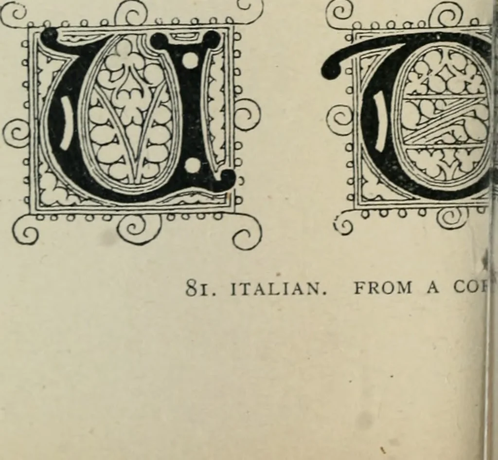 An illustration from Alphabets old and new, for the use of craftsmen : with an introductory essay on Art in the alphabet, 1898, leaf 115