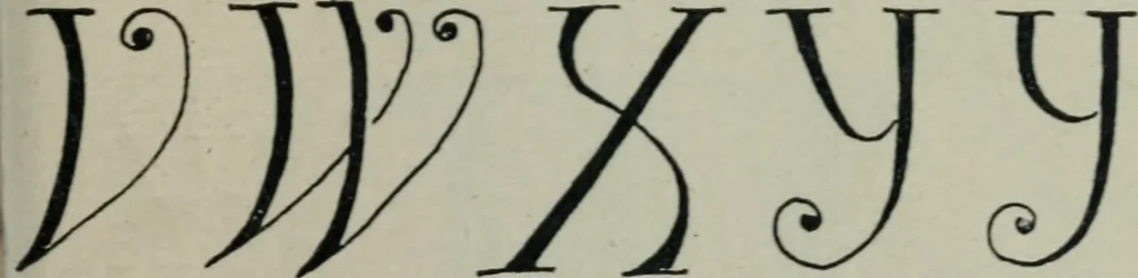 An illustration from Alphabets old and new, for the use of craftsmen : with an introductory essay on Art in the alphabet, 1898, leaf 146