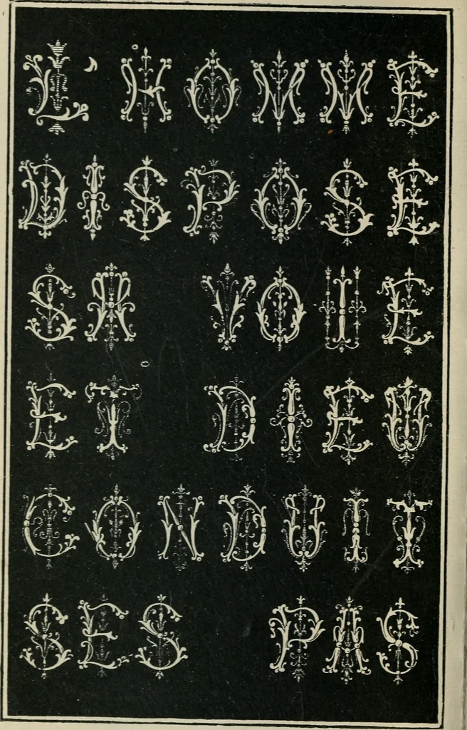 An illustration from Alphabets old and new, for the use of craftsmen : with an introductory essay on Art in the alphabet, 1898, leaf 153