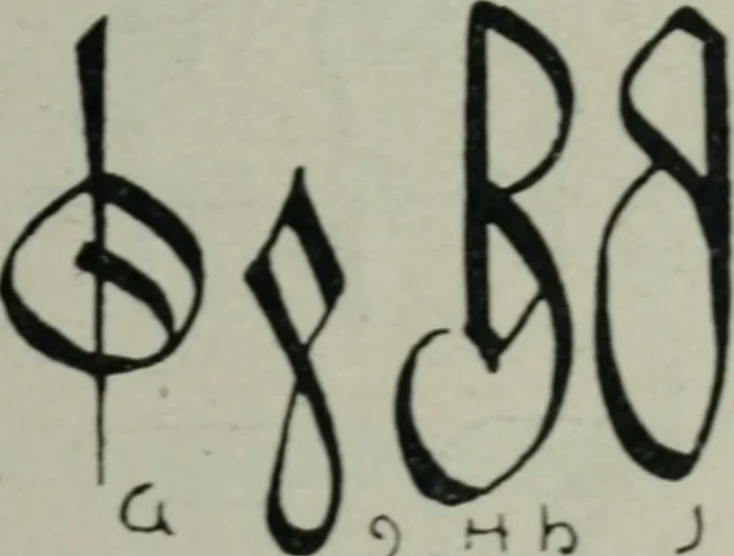 An illustration from Alphabets old and new, for the use of craftsmen : with an introductory essay on Art in the alphabet, 1898, leaf 154
