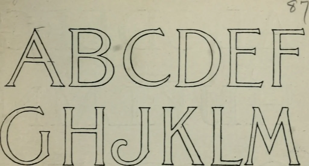 An illustration from Alphabets old and new, for the use of craftsmen : with an introductory essay on Art in the alphabet, 1898, leaf 162