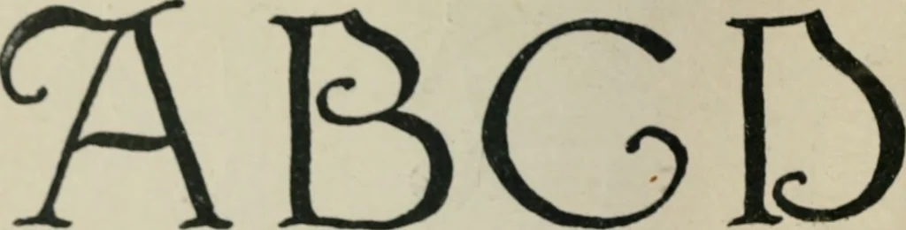 An illustration from Alphabets old and new, for the use of craftsmen : with an introductory essay on Art in the alphabet, 1898, leaf 207