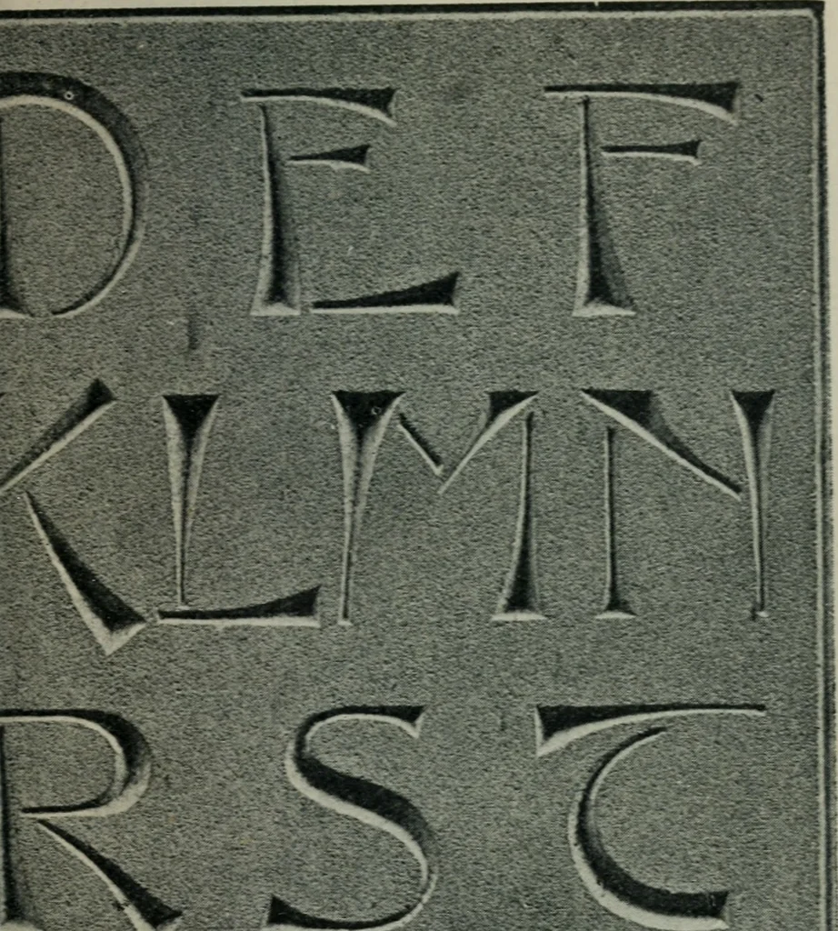 An illustration from Alphabets old and new, for the use of craftsmen : with an introductory essay on Art in the alphabet, 1898, leaf 210