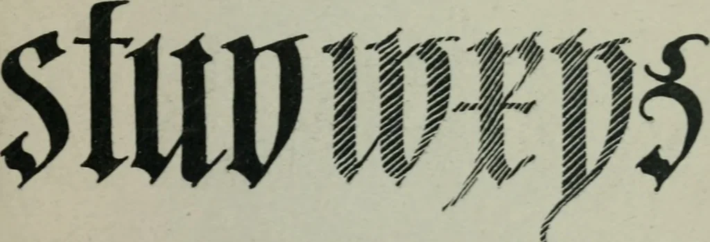 An illustration from Alphabets old and new, for the use of craftsmen : with an introductory essay on Art in the alphabet, 1898, leaf 212