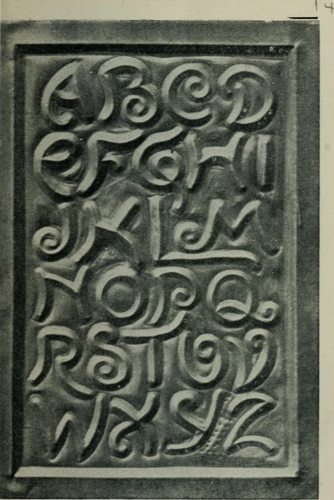 An illustration from Alphabets old and new, for the use of craftsmen : with an introductory essay on Art in the alphabet, 1898, leaf 218