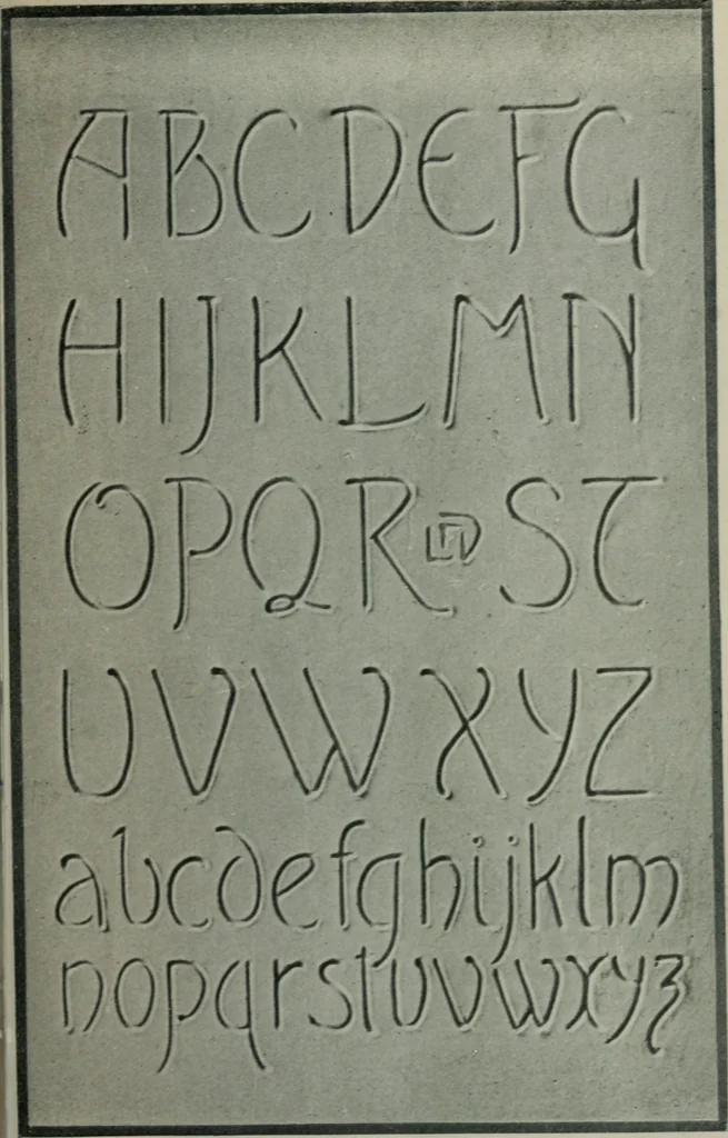An illustration from Alphabets old and new, for the use of craftsmen : with an introductory essay on Art in the alphabet, 1898, leaf 220