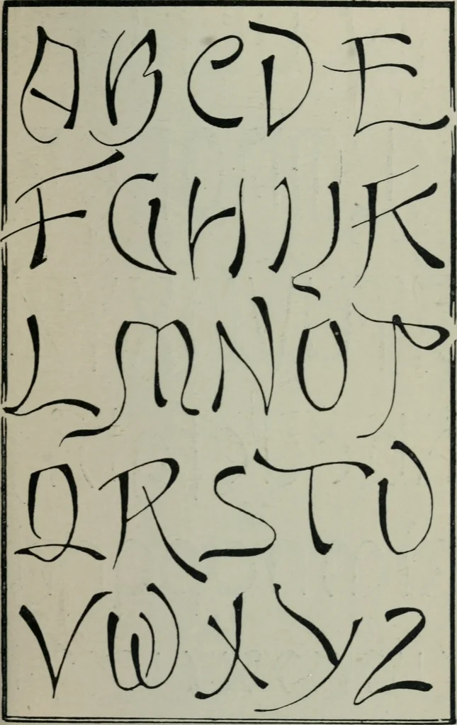 An illustration from Alphabets old and new, for the use of craftsmen : with an introductory essay on Art in the alphabet, 1898, leaf 226