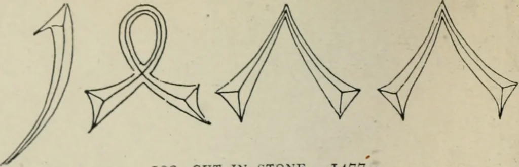 An illustration from Alphabets old and new, for the use of craftsmen : with an introductory essay on Art in the alphabet, 1898, leaf 233