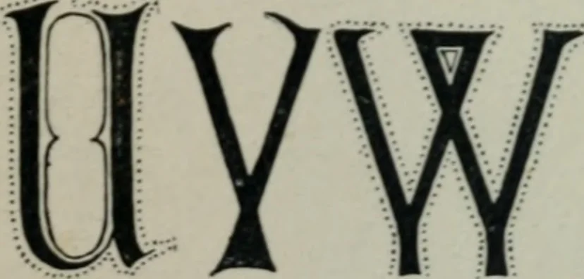 An illustration from Alphabets old and new, for the use of craftsmen : with an introductory essay on Art in the alphabet, 1898, leaf 84