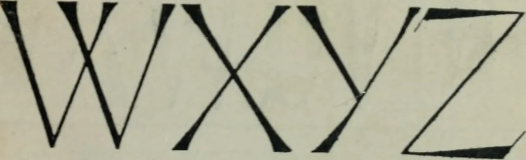 An illustration from Alphabets old and new, for the use of craftsmen : with an introductory essay on Art in the alphabet, 1898, leaf 94