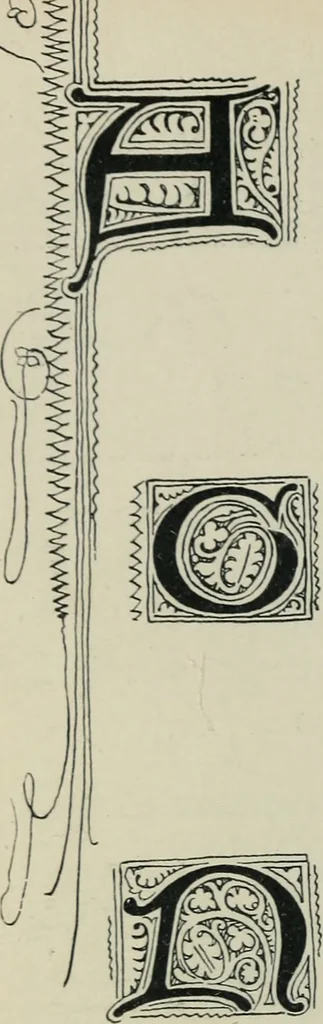 An illustration from Alphabets old and new, for the use of craftsmen : with an introductory essay on Art in the alphabet, 1898, leaf 97