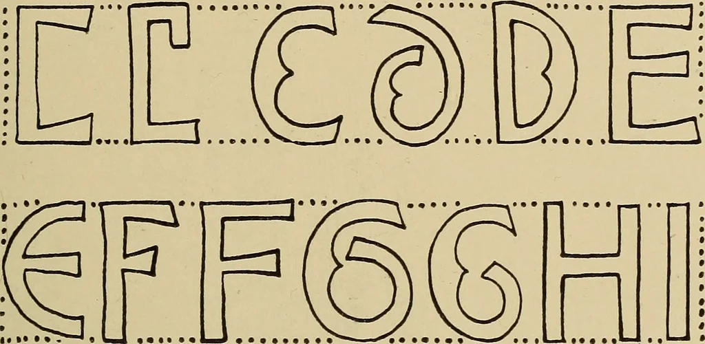 An illustration from Alphabets old and new, for the use of craftsmen, 1910, leaf 102