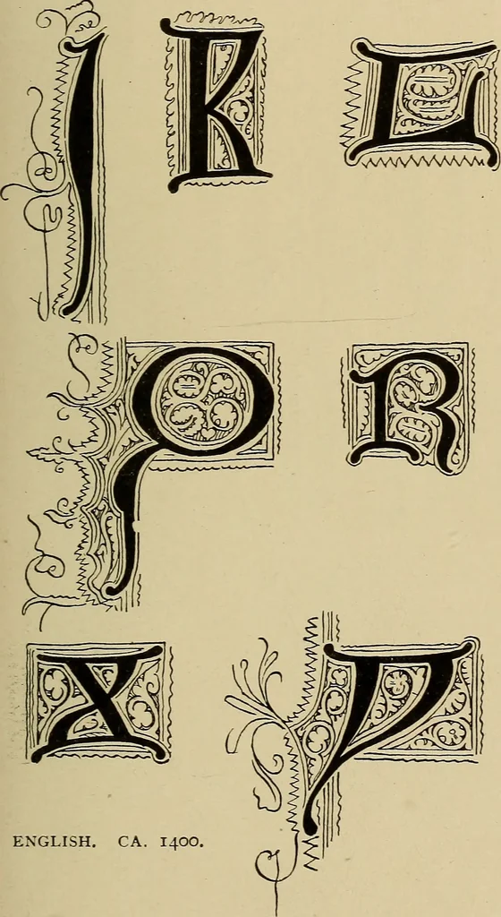 An illustration from Alphabets old and new, for the use of craftsmen, 1910, leaf 114