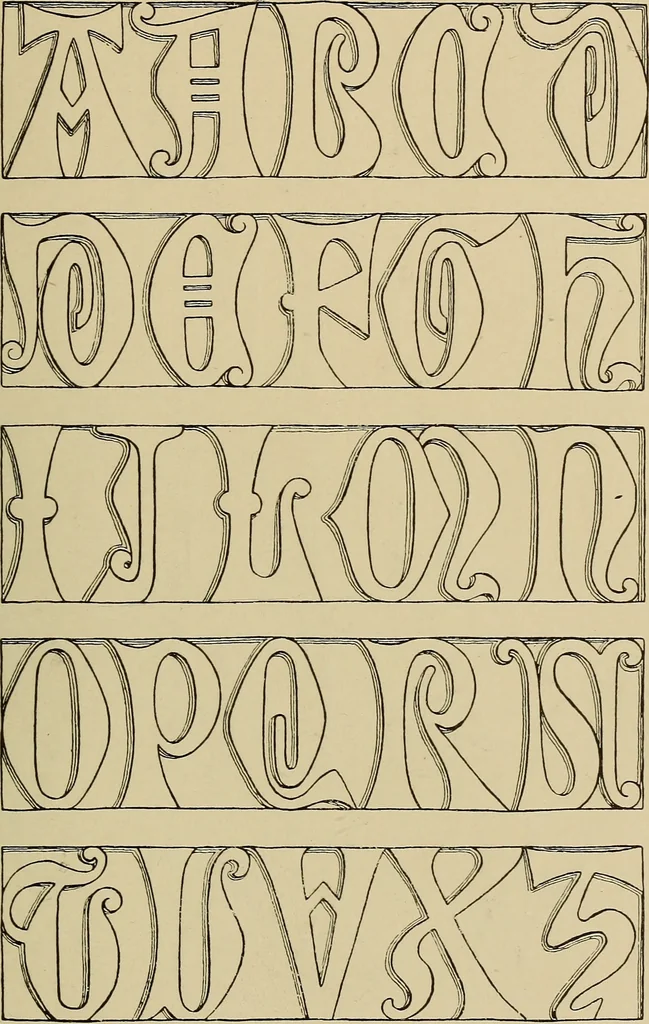 An illustration from Alphabets old and new, for the use of craftsmen, 1910, leaf 116