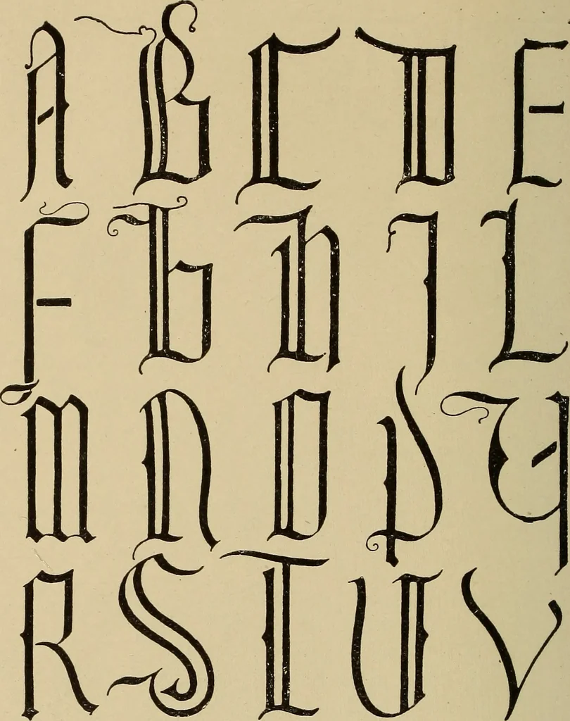 An illustration from Alphabets old and new, for the use of craftsmen, 1910, leaf 117