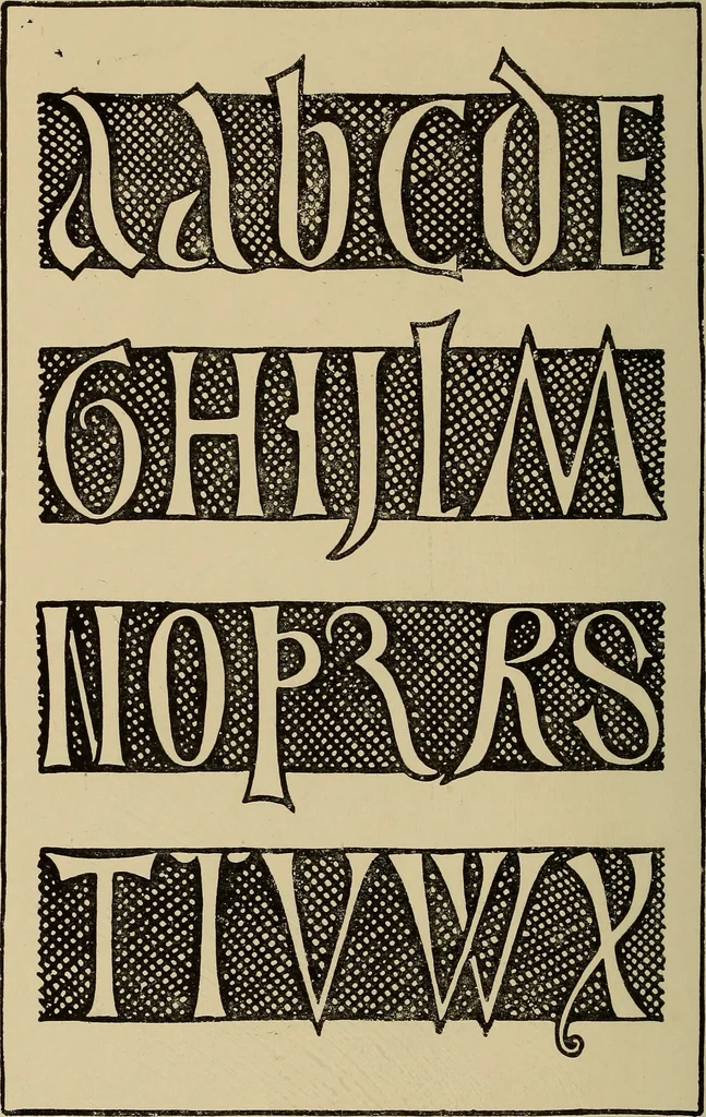 An illustration from Alphabets old and new, for the use of craftsmen, 1910, leaf 119