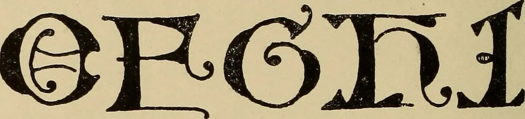 An illustration from Alphabets old and new, for the use of craftsmen, 1910, leaf 121