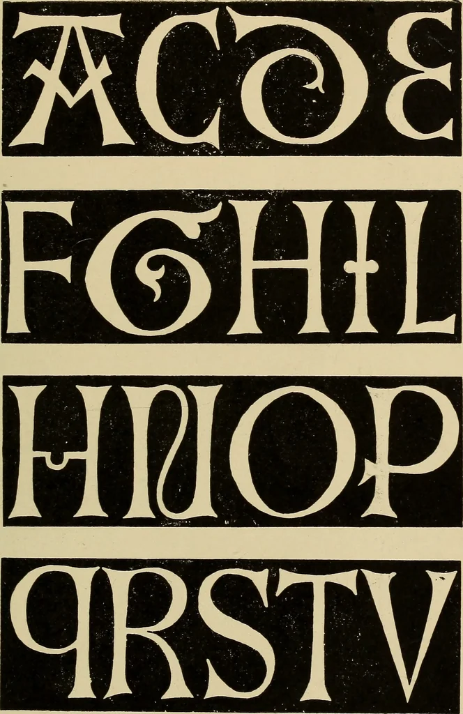 An illustration from Alphabets old and new, for the use of craftsmen, 1910, leaf 124