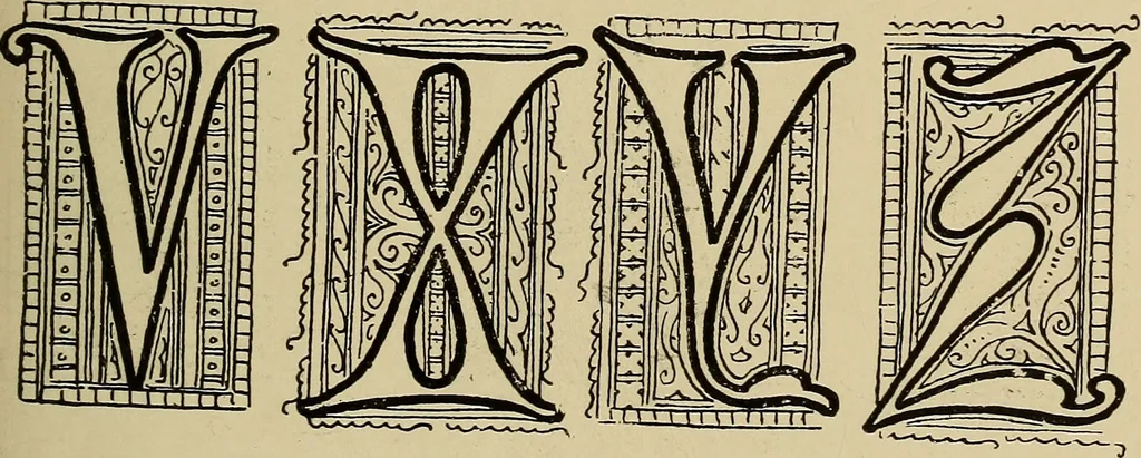An illustration from Alphabets old and new, for the use of craftsmen, 1910, leaf 134