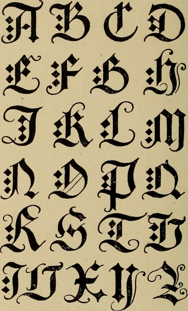 An illustration from Alphabets old and new, for the use of craftsmen, 1910, leaf 139