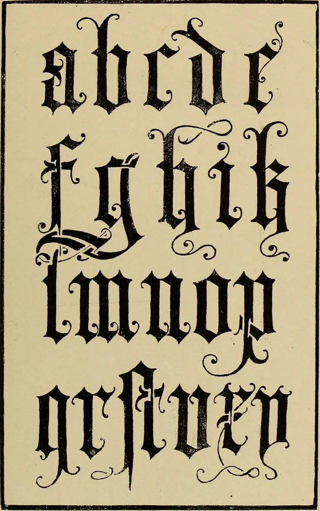 An illustration from Alphabets old and new, for the use of craftsmen, 1910, leaf 142