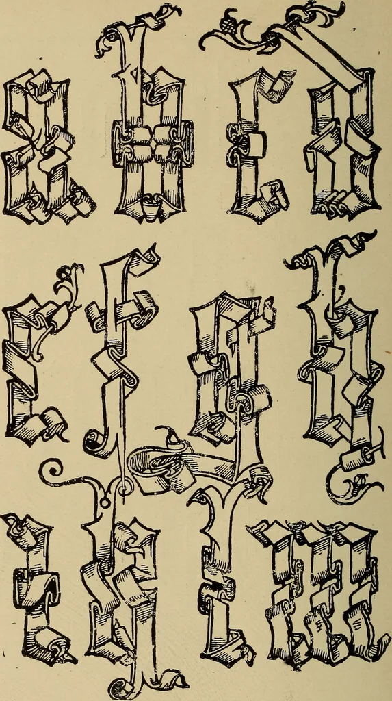 An illustration from Alphabets old and new, for the use of craftsmen, 1910, leaf 143